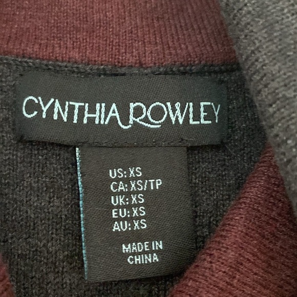 Cynthia Rowley Sweater Knit Dress Cowl Neck Womens Size XS Pocket Front Casual - Picture 3 of 5